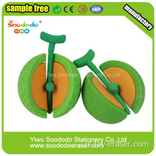 3D Ronde Hami Melon vormige Eraser, Mini Eraser briefpapier